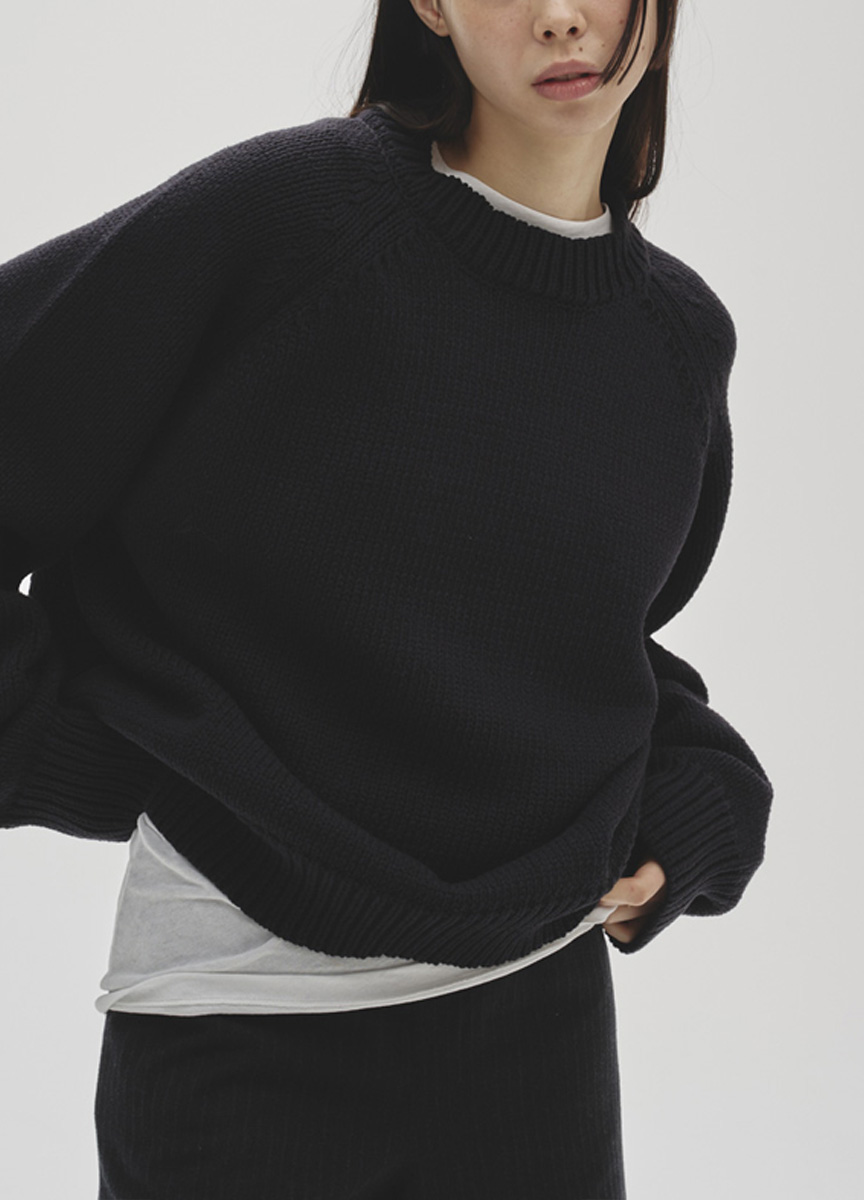 拉格蘭袖份量感針織上衣